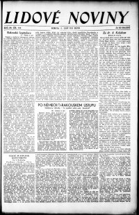 Lidov noviny z 5.9.1931, edice 1, strana 1