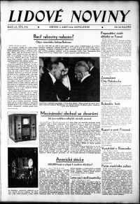 Lidov noviny z 5.9.1934, edice 1, strana 1