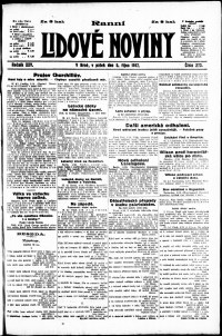 Lidov noviny z 5.10.1917, edice 1, strana 1