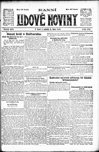 Lidov noviny z 5.10.1918, edice 1, strana 1