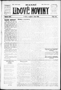 Lidov noviny z 5.10.1919, edice 1, strana 1