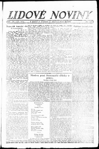Lidov noviny z 5.10.1920, edice 1, strana 1