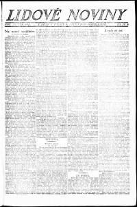 Lidov noviny z 5.10.1920, edice 3, strana 1