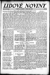 Lidov noviny z 5.10.1922, edice 2, strana 1