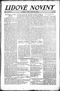 Lidov noviny z 5.10.1923, edice 1, strana 1