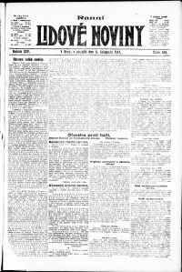 Lidov noviny z 5.11.1917, edice 1, strana 1