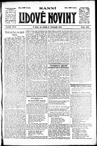 Lidov noviny z 5.11.1919, edice 1, strana 1
