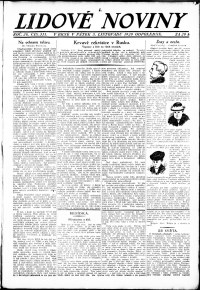 Lidov noviny z 5.11.1920, edice 2, strana 1