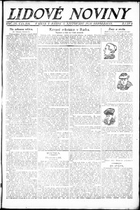 Lidov noviny z 5.11.1920, edice 3, strana 1