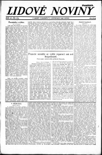 Lidov noviny z 5.11.1923, edice 1, strana 1