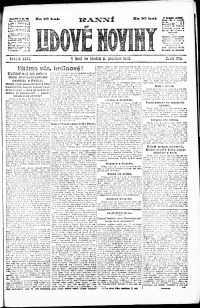 Lidov noviny z 5.12.1918, edice 1, strana 1