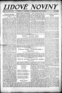 Lidov noviny z 5.12.1920, edice 1, strana 1