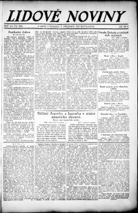 Lidov noviny z 5.12.1921, edice 2, strana 1