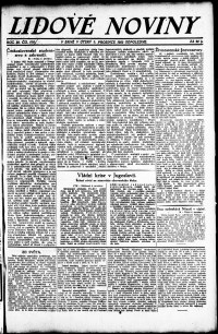 Lidov noviny z 5.12.1922, edice 2, strana 1