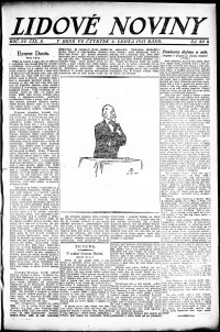 Lidov noviny z 6.1.1921, edice 1, strana 1