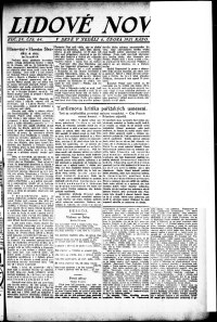 Lidov noviny z 6.2.1921, edice 1, strana 1