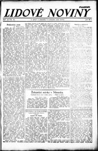 Lidov noviny z 6.2.1922, edice 1, strana 1