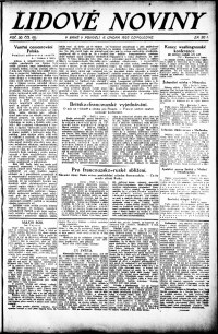 Lidov noviny z 6.2.1922, edice 2, strana 1
