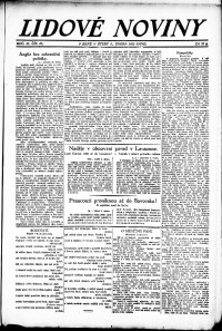 Lidov noviny z 6.2.1923, edice 1, strana 1