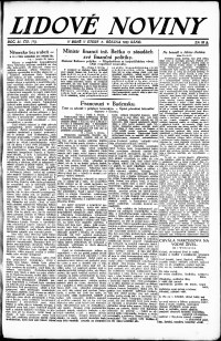 Lidov noviny z 6.3.1923, edice 1, strana 1