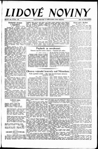 Lidov noviny z 6.3.1924, edice 1, strana 1