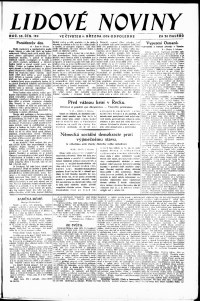 Lidov noviny z 6.3.1924, edice 2, strana 1