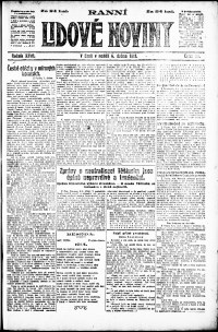 Lidov noviny z 6.4.1919, edice 1, strana 1