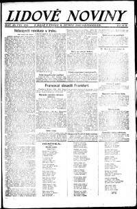 Lidov noviny z 6.4.1920, edice 1, strana 1