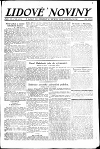 Lidov noviny z 6.4.1921, edice 2, strana 1