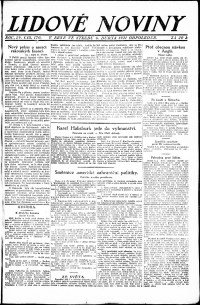 Lidov noviny z 6.4.1921, edice 3, strana 1