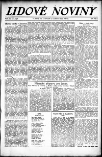 Lidov noviny z 6.4.1922, edice 1, strana 1