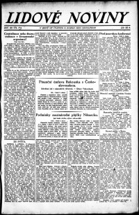 Lidov noviny z 6.4.1922, edice 2, strana 1