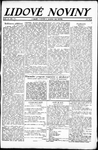 Lidov noviny z 6.4.1923, edice 1, strana 1