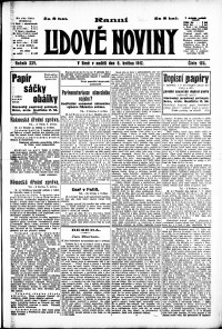 Lidov noviny z 6.5.1917, edice 1, strana 1