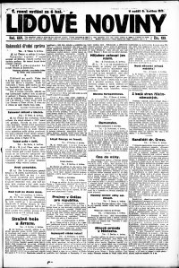Lidov noviny z 6.5.1917, edice 2, strana 1