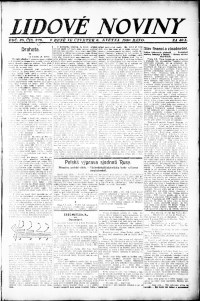 Lidov noviny z 6.5.1920, edice 1, strana 1
