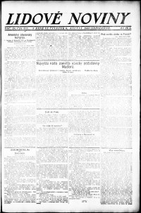 Lidov noviny z 6.5.1920, edice 2, strana 1