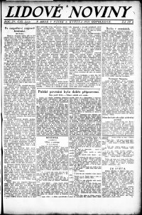 Lidov noviny z 6.5.1921, edice 2, strana 1