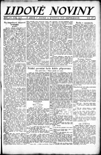 Lidov noviny z 6.5.1921, edice 3, strana 1