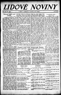 Lidov noviny z 6.5.1922, edice 1, strana 1