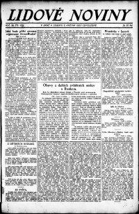 Lidov noviny z 6.5.1922, edice 2, strana 1
