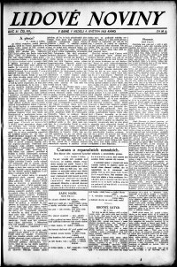 Lidov noviny z 6.5.1923, edice 1, strana 1