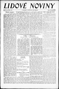 Lidov noviny z 6.5.1924, edice 1, strana 1
