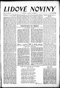 Lidov noviny z 6.5.1933, edice 1, strana 1