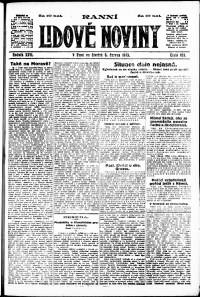 Lidov noviny z 6.6.1918, edice 1, strana 1