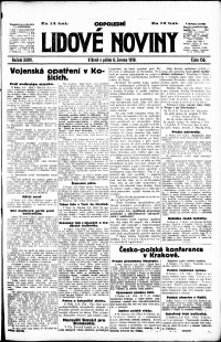 Lidov noviny z 6.6.1919, edice 2, strana 1