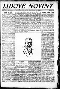 Lidov noviny z 6.6.1920, edice 1, strana 1