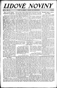 Lidov noviny z 6.6.1923, edice 2, strana 1