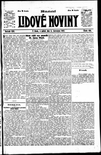 Lidov noviny z 6.7.1917, edice 2, strana 1