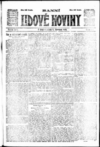 Lidov noviny z 6.7.1918, edice 1, strana 1